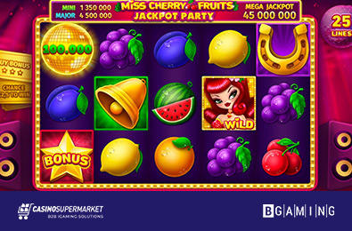 Miss Cherry Fruits Jackpot Party — летняя новинка от BGaming