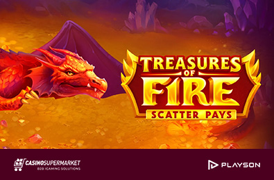 Playson представляет захватывающий слот о драконах Treasures of Fire: Scatter Pays