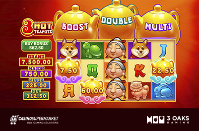 Провайдер 3 Oaks Gaming выпустил новый оригинальный слот 3 Hot Teapots: Hold and Win