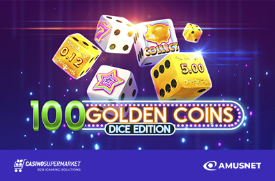 Слот 100 Golden Coins Dice Edition: весеннее обновление в коллекции Amusnet