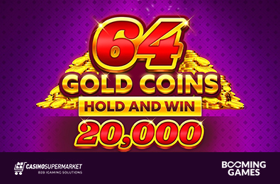 Студия Booming Games представила новый фруктовый слот 64 Gold Coins: Hold and Win 20 000