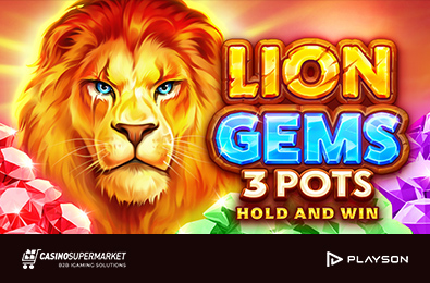 В копилке Playson появился оригинальный сафари-слот Lion Gems 3 Pots: Hold and Win