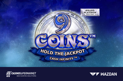Wazdan предлагает захватывающие функции в слоте 9 Coins: Grand Platinum Edition