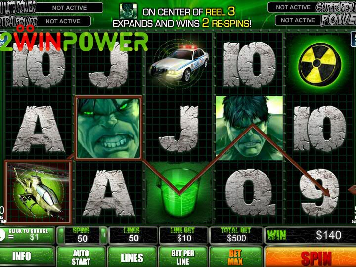 Слот Incredible Hulk от Playtech