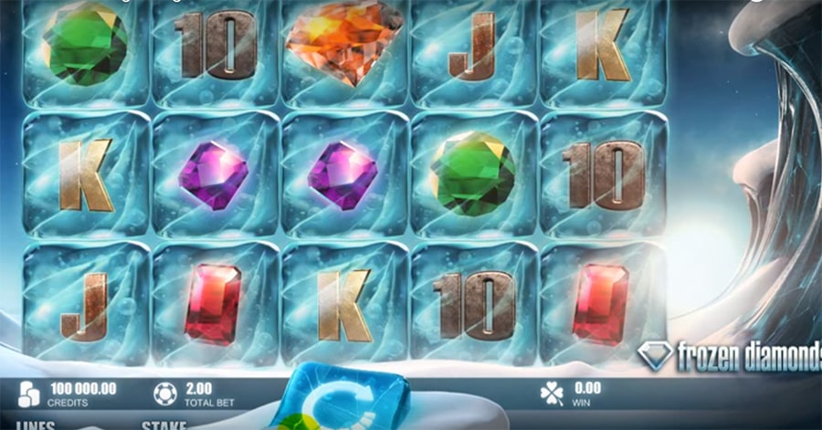 Слот-игра Microgaming - Frozen Diamonds, скриншот 1