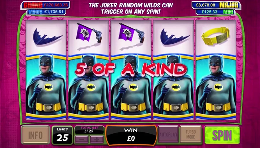 Playtech: Batman & The Joker Joker Jewels, скриншот