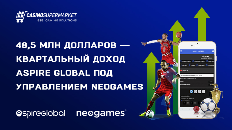 Квартальный доход Aspire Global в составе бренда NeoGames