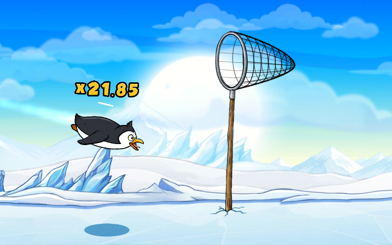 Краш-игра Pingwin Fly: ускорители и препятствия